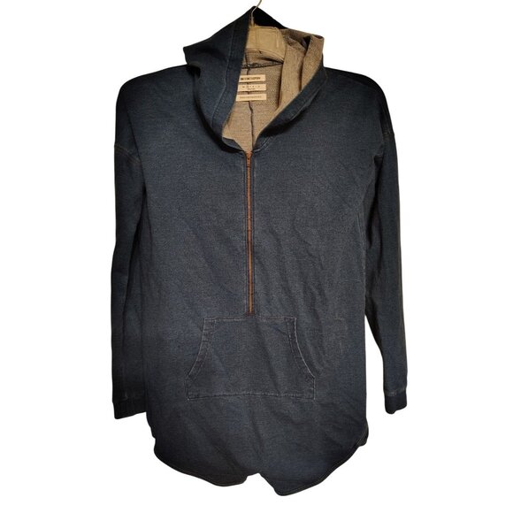 One Teaspoon Free People Denim Blue Colored Zip Front Hoodie, XS Oversized - Picture 1 of 4